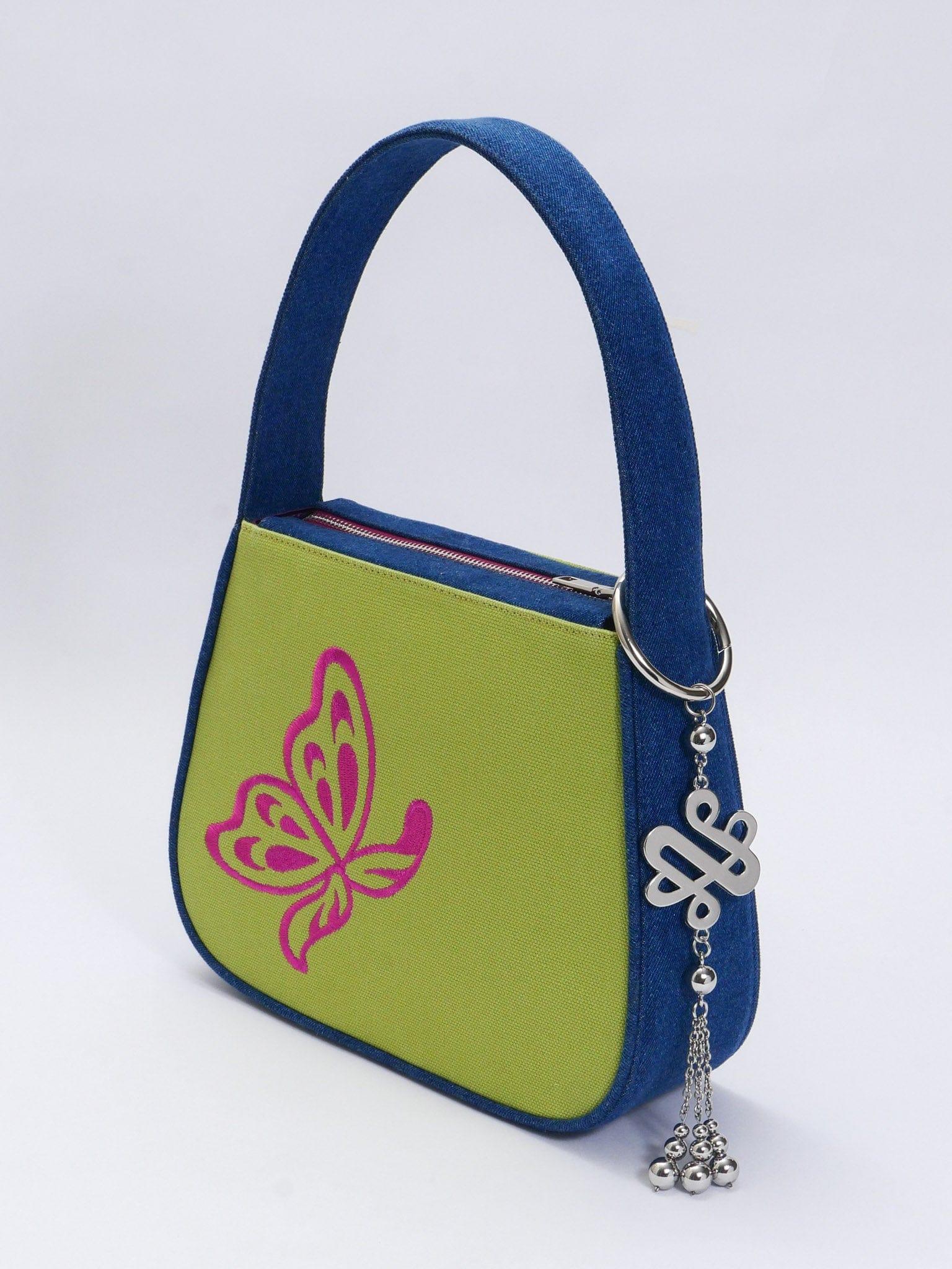 Butterfly Lovers Baguette Shoulder Bag - Green - Zanicani Studio