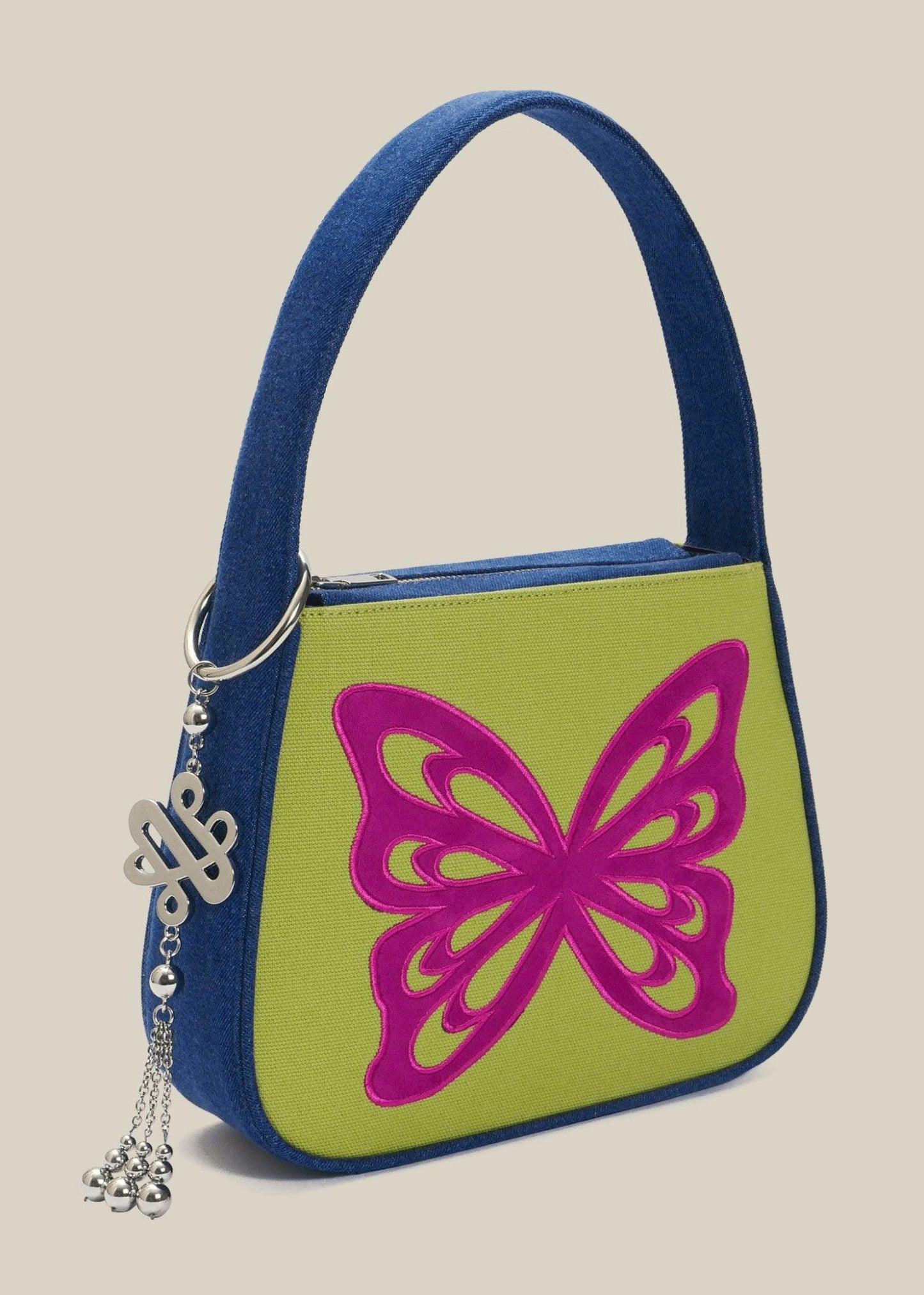 Butterfly Lovers Baguette Shoulder Bag - Green - Zanicani Studio