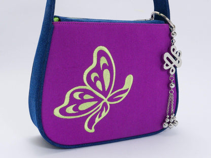 Butterfly Lovers Baguette Shoulder Bag - Purple - Zanicani Studio