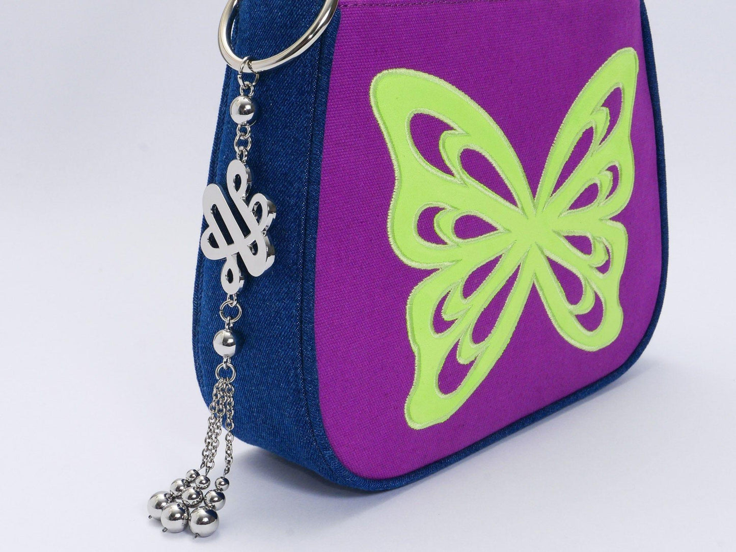 Butterfly Lovers Baguette Shoulder Bag - Purple - Zanicani Studio