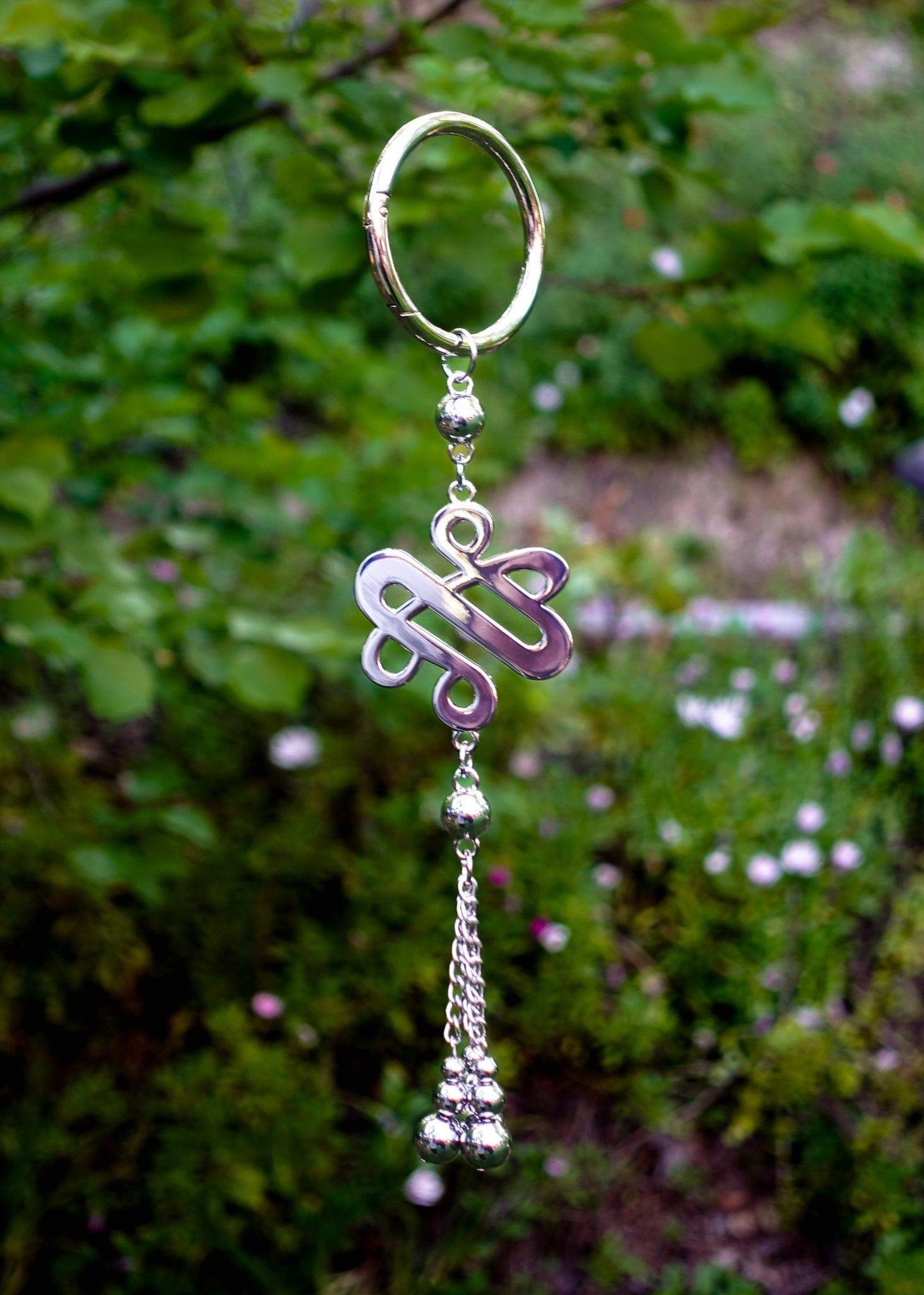 knot-a-bag-charm-silver-chrome-keychain-127027 - Zanicani Studio